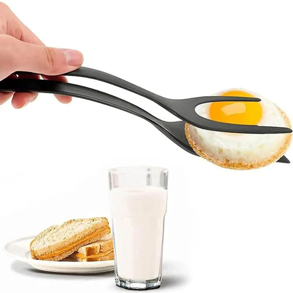 2 In 1 Spatula Tongs for Eggs - JuicyDealz