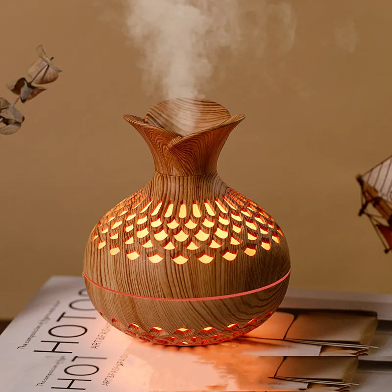 300ml Wooden Air Humidifier - JuicyDealz