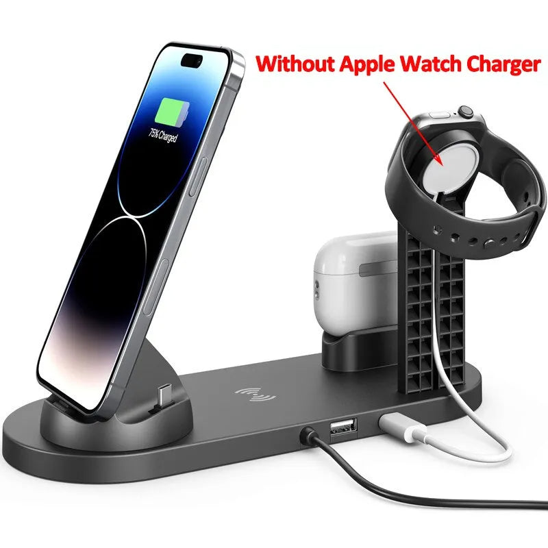 5 In 1 Wireless Charger Stand Pad For iPhone - JuicyDealz
