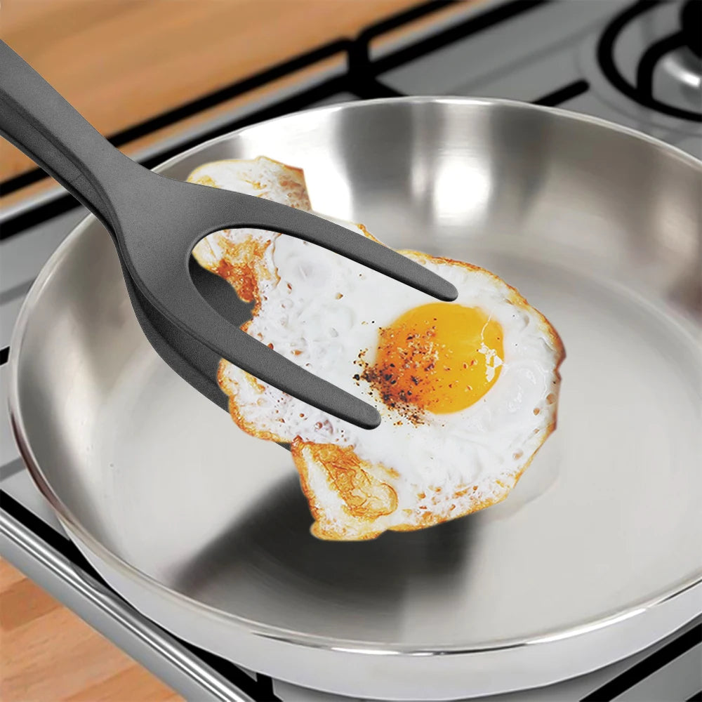 2 In 1 Spatula Tongs for Eggs - JuicyDealz